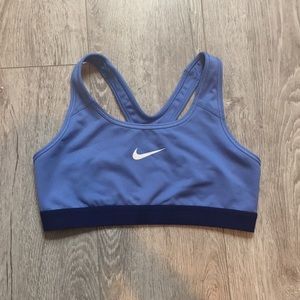 Blue Nike sports bra